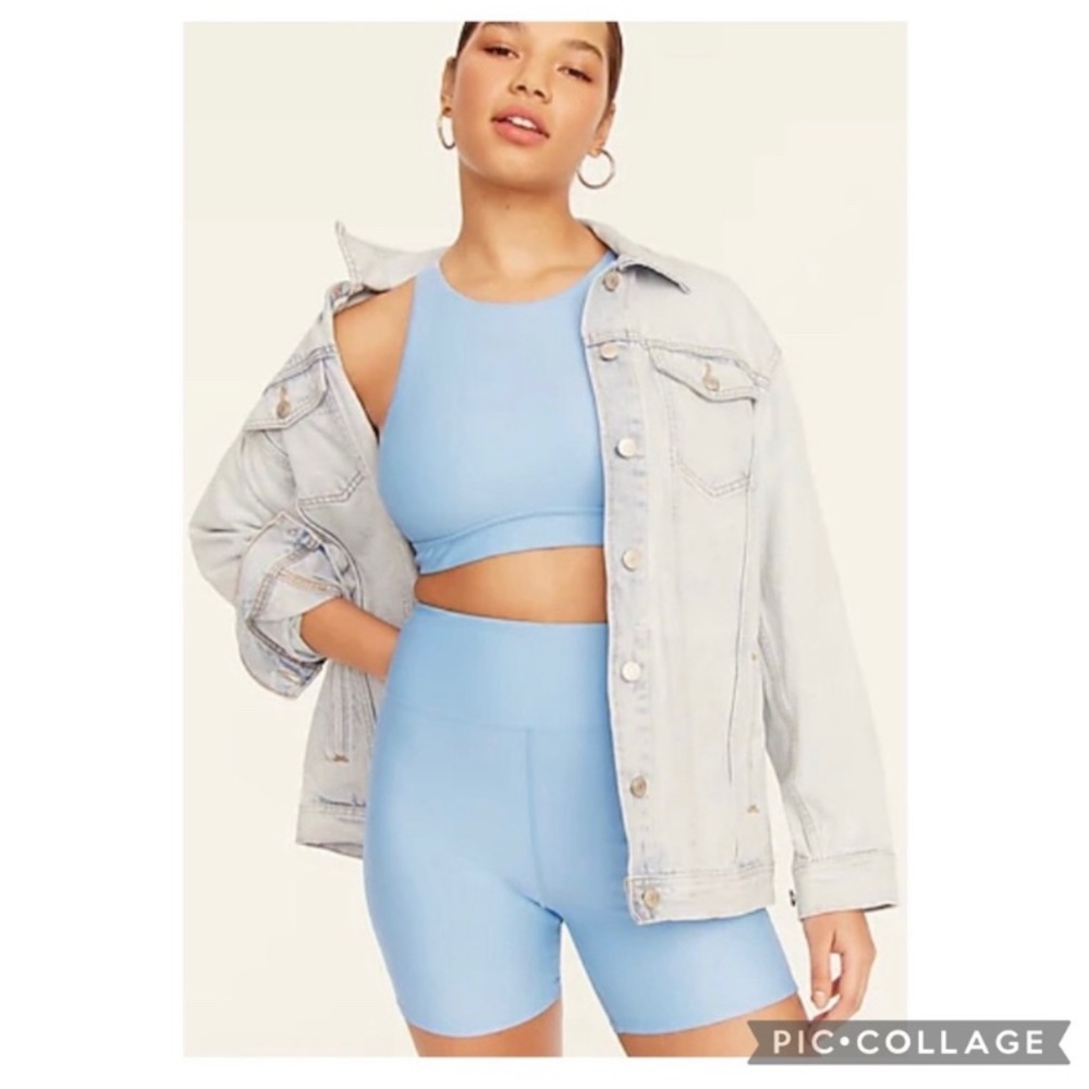 J Crew blue mist active swim wear bike shorts